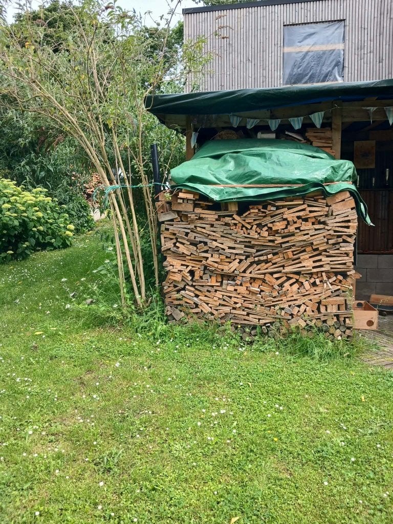 Brandhout gratis, Tuin en Terras, Minder dan 3 m³, Ophalen, Overige houtsoorten, Blokken