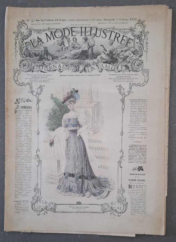 Exemplaar nummer 40 van  La Mode Illustrée uit 1906, Boeken, Ophalen of Verzenden, Gelezen, Damesbladen