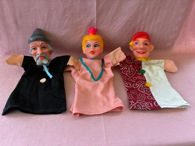3 très belles marionnettes à main, Antiquités & Art, Enlèvement ou Envoi