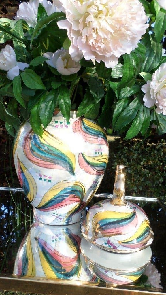 Grote vintage Becquet aardewerken vaas, Antiek en Kunst, Antiek | Keramiek en Aardewerk, Ophalen of Verzenden