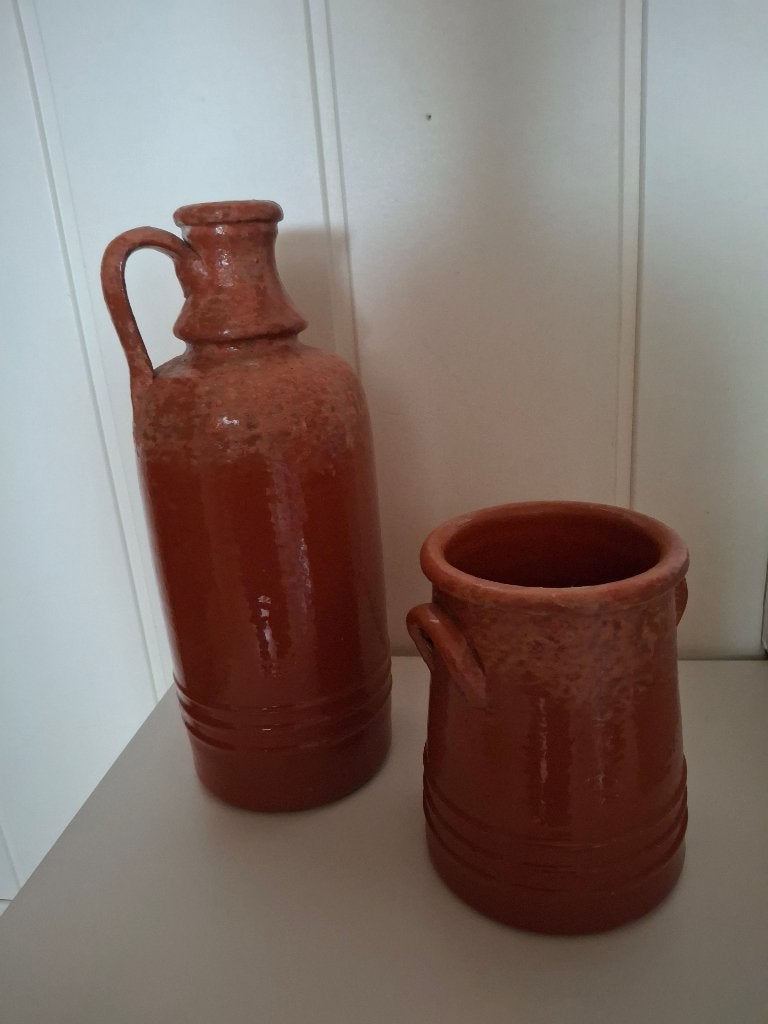 Vases, Maison & Meubles, Marron, Comme neuf, Enlèvement, Pierre/céramique
