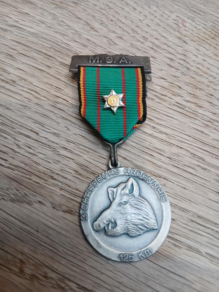 MSA 11-medaille, Verzenden, Landmacht, Lintje, Medaille of Wings