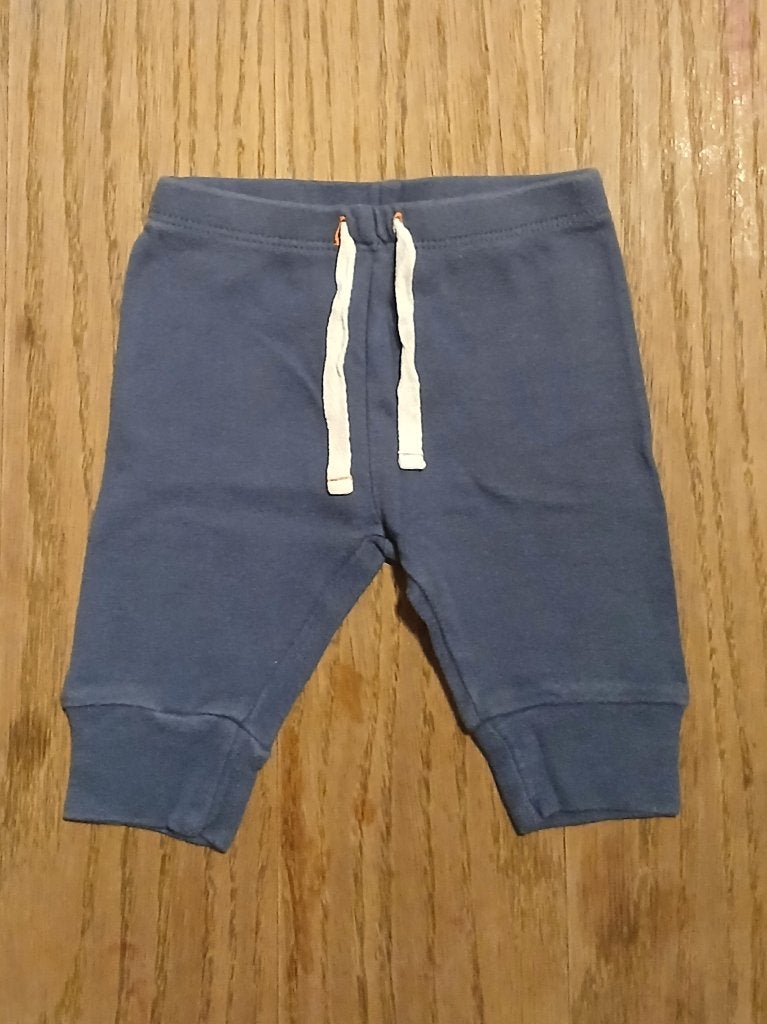 HEMA Blauw Baby Sweatbroekje / Joggingbroek (Maat 56), Gebruikt, Broekje, Jongetje of Meisje, Ophalen of Verzenden