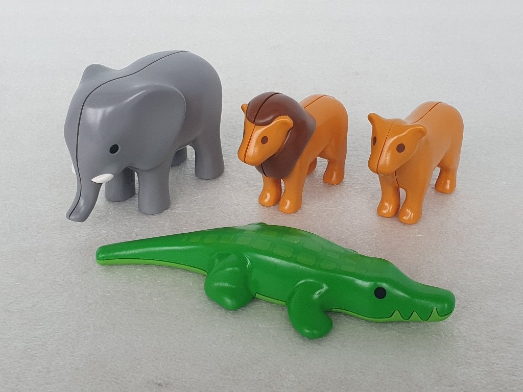 Playmobil 123: Lot van 4 Safari Dieren, Enlèvement ou Envoi, 1.2.3, Utilisé, Figurines