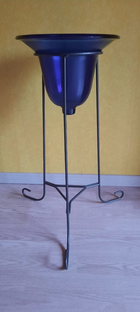 Staander met glazen stolp, Ophalen, 30 cm, Zo goed als nieuw, Met voet