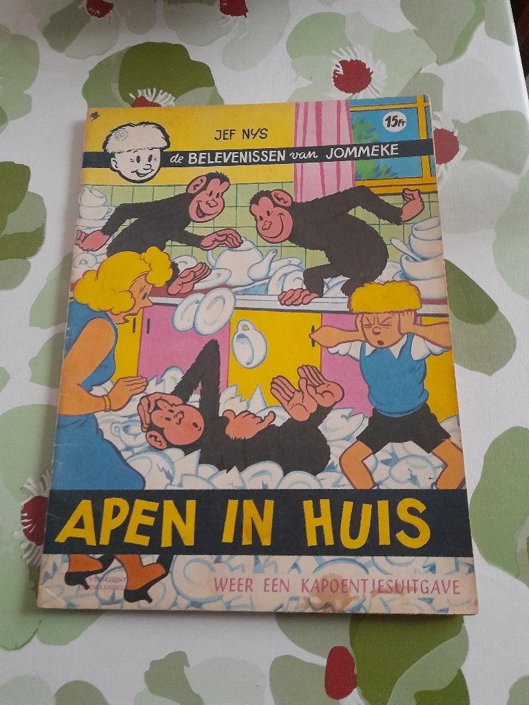 Jommeke nr 20 "Apen in huis "eerste druk 1965, Ophalen of Verzenden, Gelezen