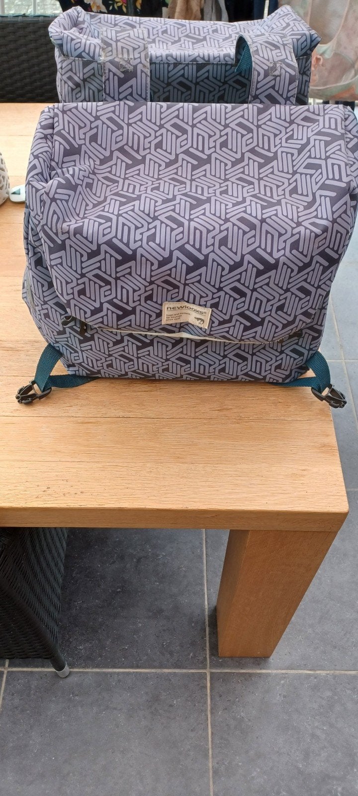 fietstas dubbel, Ophalen, Blauw, Overige typen, 30 tot 40 cm