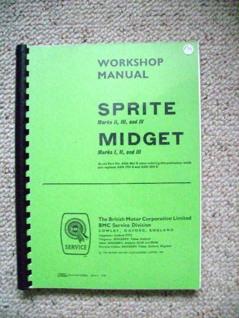 Workshop Manual Sprite en Midget, Ophalen of Verzenden