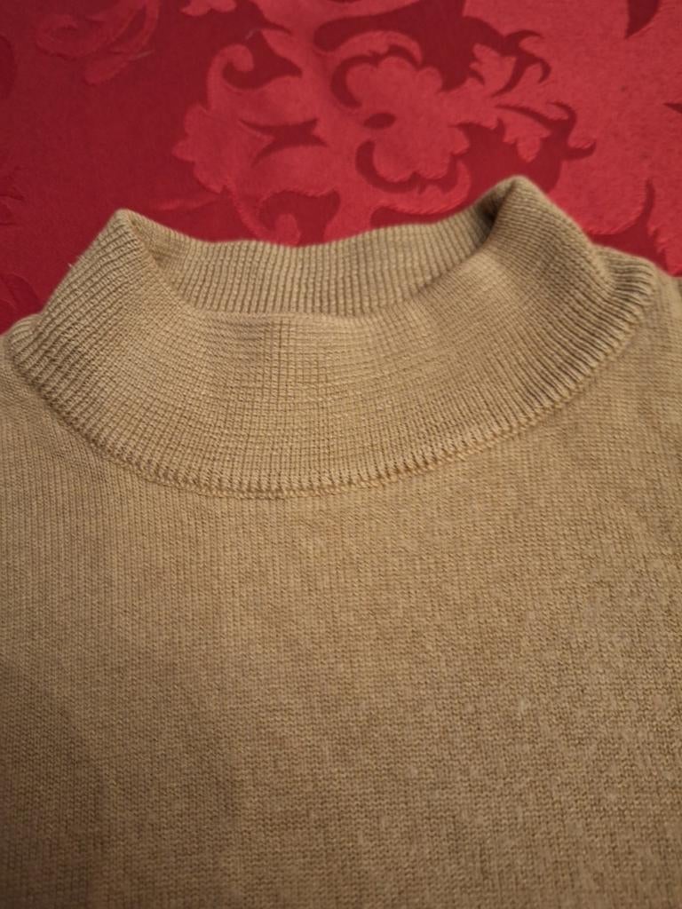 Camelkleurige trui, 50% merinowol en 50% acryl T 38, Ophalen, Zo goed als nieuw, Maat 36 (S), Overige kleuren