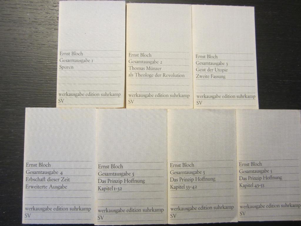 Ernst Bloch Gesamtausgabe in 16 Bänden (Leinen)- Suhrkamp, Boeken, Ophalen of Verzenden