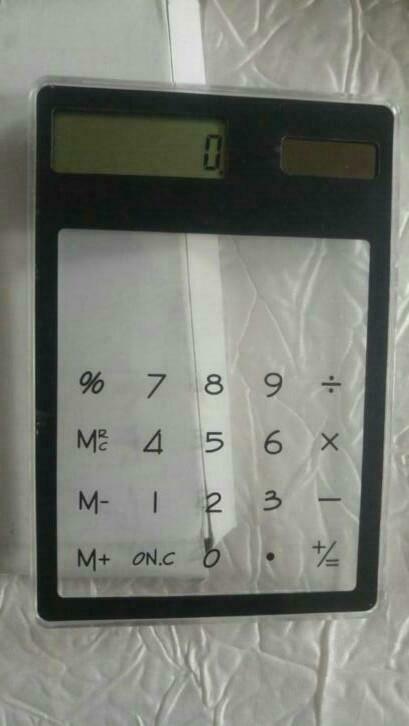 Calculatrice transparente photovoltaique marche sans pile, Ophalen of Verzenden, Nieuw in verpakking