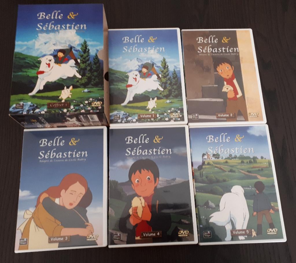 Coffret DVD Belle et Sebastien, CD & DVD, TV non fictionnelle, Tous les âges, Coffret, Comme neuf