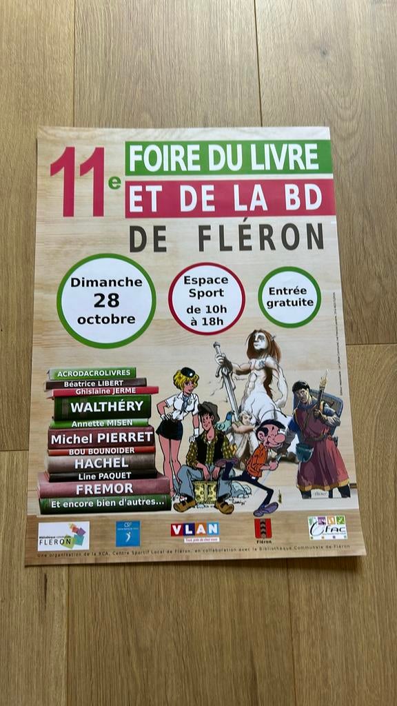 Walthéry natasja affiche boekenbeurs fleron, Ophalen of Verzenden, Nieuw