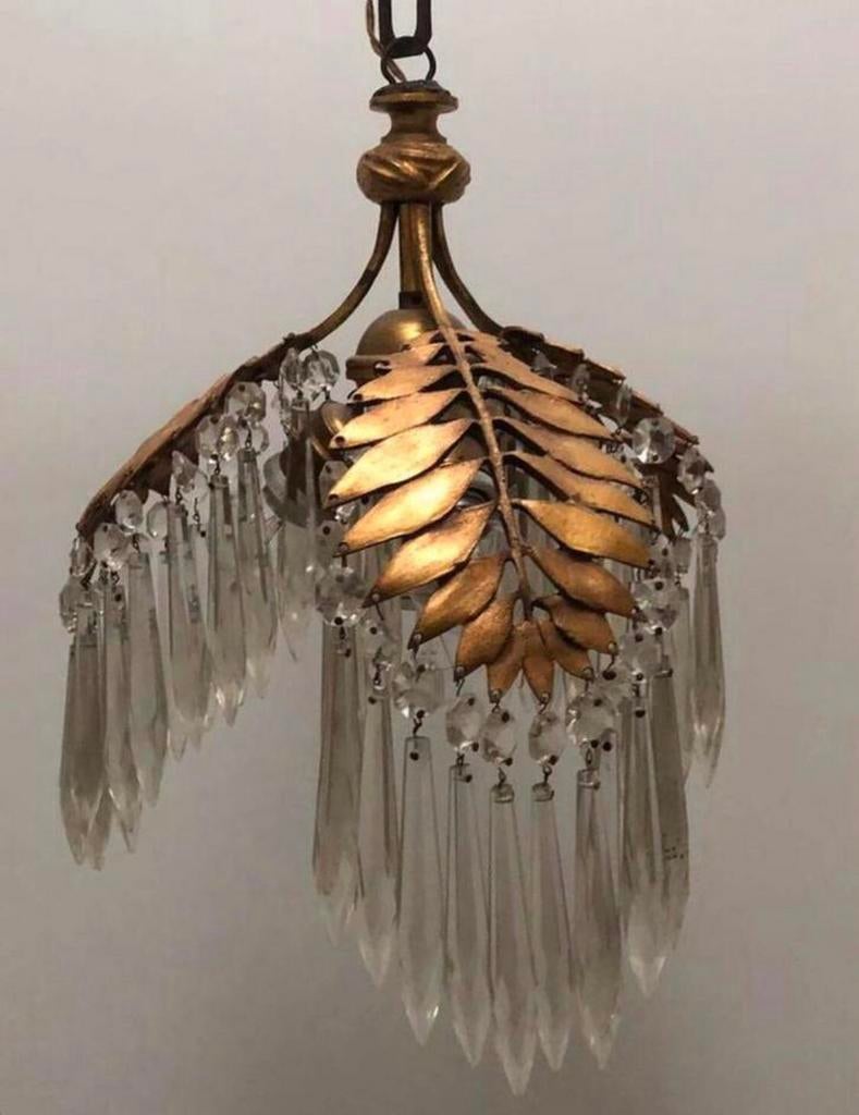 Te koop maison Jansen art deco hanglamp baccarat kristal, Huis en Inrichting, Lampen | Hanglampen, Ophalen of Verzenden