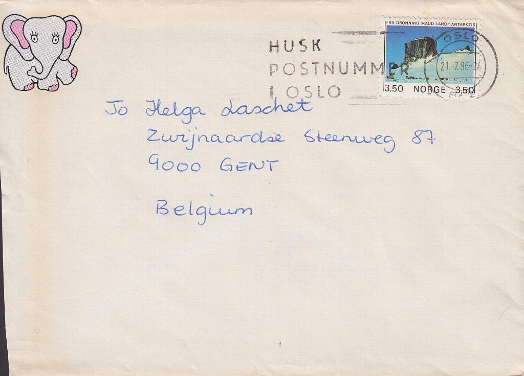 1985 - NOORWEGEN - Cover + Antarctica-expeditie [Y&T 875], Verzenden, Noorwegen, Gestempeld