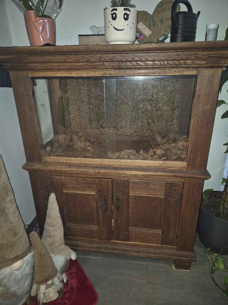 Kast met ingebouwd terrarium ( Turnhout ), Ophalen