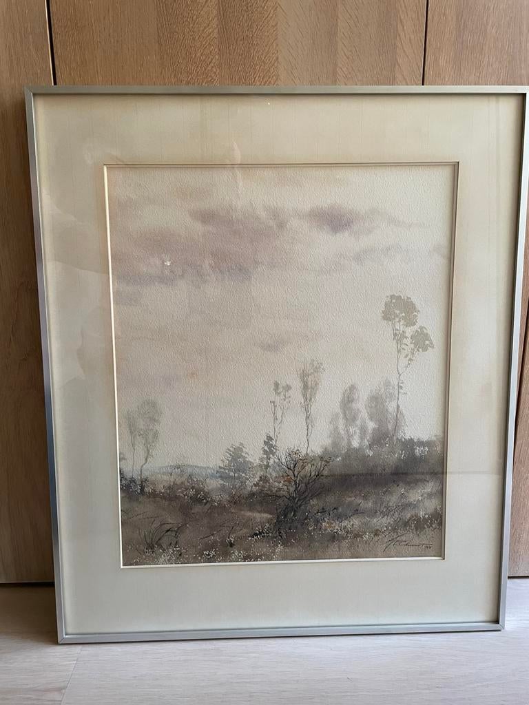 Aquarelle de Pierre Chariot - Clair matin 1975, Enlèvement