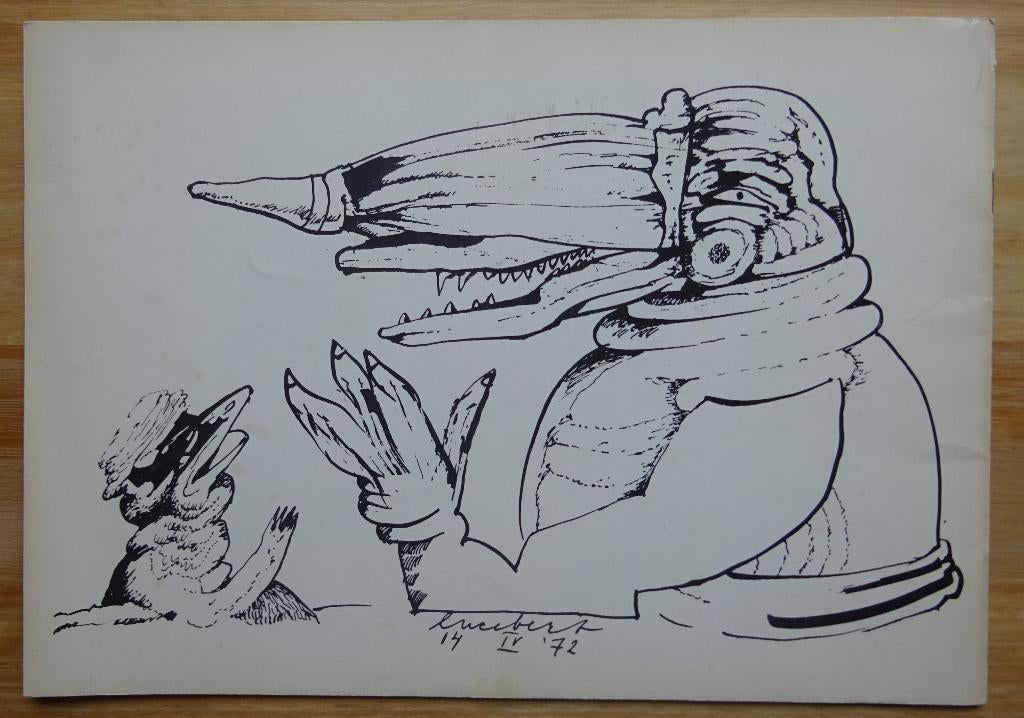 Lucebert, tekenwerk en grafiek, 1975, Ophalen of Verzenden, Gelezen, Schilder- en Tekenkunst
