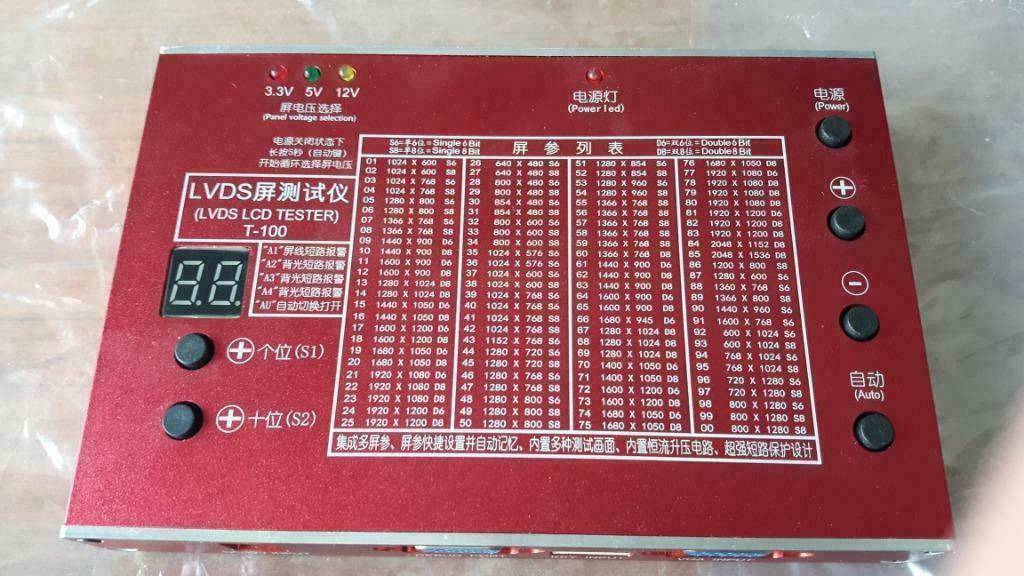 Panel Tester LDVS T100 met LED en LCD sturing, Ophalen of Verzenden, Nieuw, Overige meters