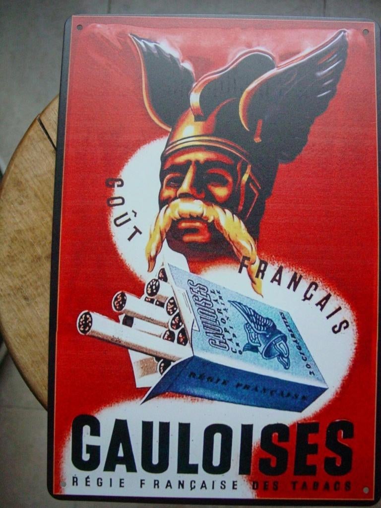 GAULOISE REKLAME -METAAL-, Verzamelen, Ophalen of Verzenden