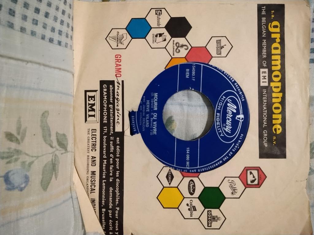 Vinyle Hervé Vilard, Enlèvement, Utilisé, Autres genres, Single