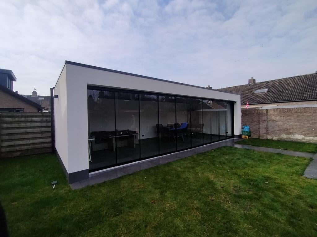 Glazenschuifwanden Glazen schuifwand Glazenwand glazenpui, Tuin en Terras, Overkappingen, Ophalen of Verzenden, Veranda