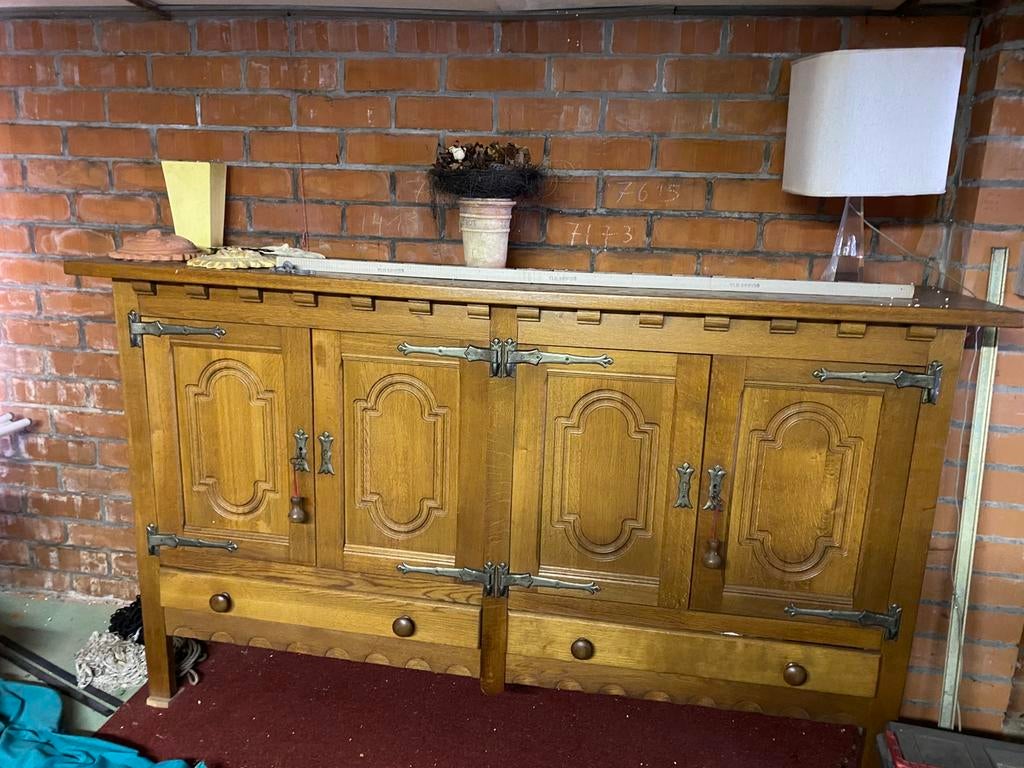 Massief eiken kast/dressoir, Enlèvement, Utilisé