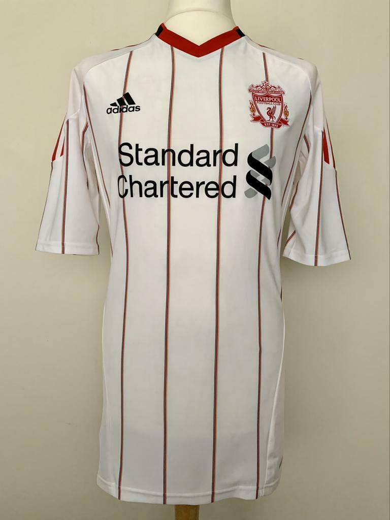 Liverpool Football Club 2010-2011 away #16 match worn shirt, Maat XL, Gebruikt, Shirt