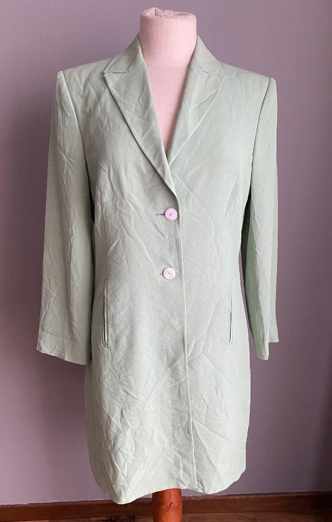 Lange lichtgroene jas Renato Balestra maat 40, Taille 38/40 (M), Vert, Renato Balestra, Porté