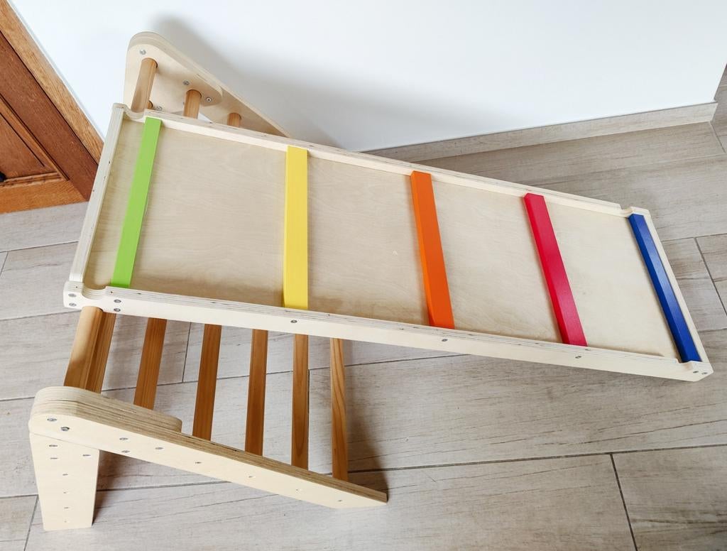 Houten klimrek en glijbaan, Ophalen