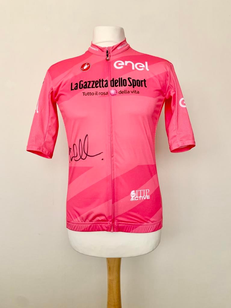 Giro d’Italia 2020 Leader Jersey signed by Geoghegan Hart, Sports & Fitness, Cyclisme, Enlèvement ou Envoi, Comme neuf, Vêtements
