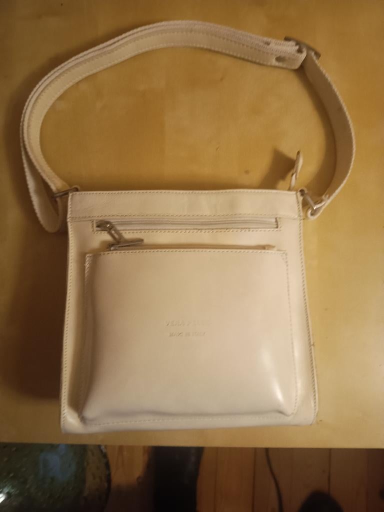 witte lederen handtas, Ophalen of Verzenden, Nieuw, Wit, Handtas