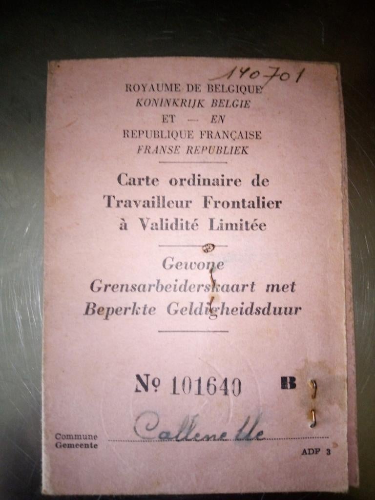 werknemerskaart, Verzamelen, Geboortekaartjes en Visitekaartjes, Geboortekaartje, Voor 1970, Ophalen of Verzenden