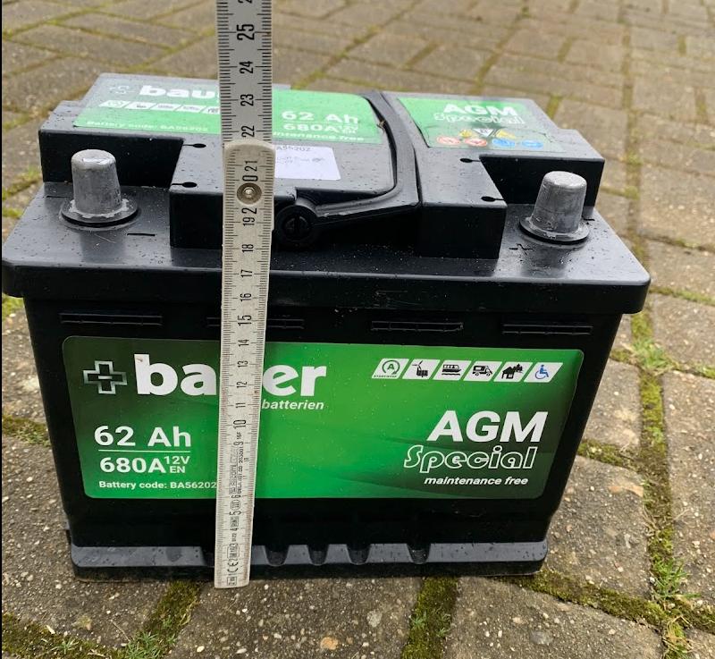 AGM 12V 62AH batterij, Auto-onderdelen, Accu's en Toebehoren, Ophalen, Nieuw
