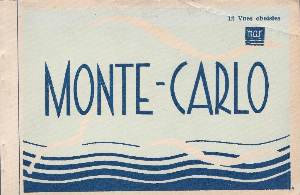 Postkaarten Monte-Carlo jaren 1940, Verzamelen, Ophalen of Verzenden, 1940 tot 1960, Ongelopen, Frankrijk
