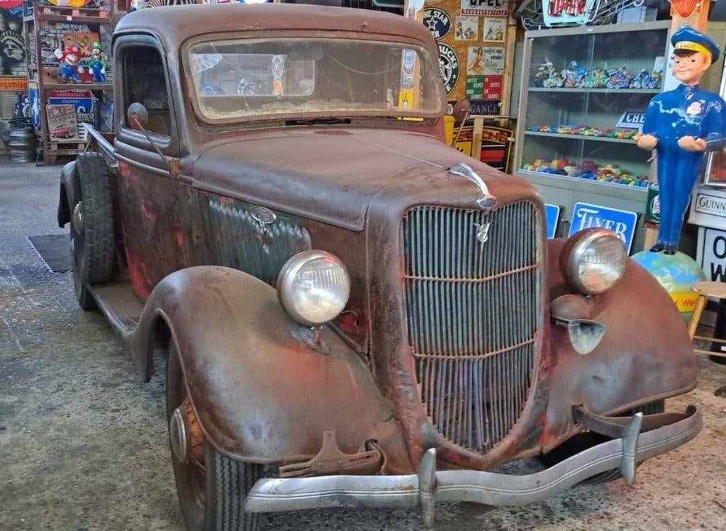 1936 Ford pickup V8 flathead patina ratlook oldtimer, foto 11