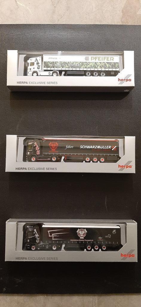Herpa Exclusive Series/3x Scania Andreas Schubert Transporte, Ophalen of Verzenden, Nieuw, Bus of Vrachtwagen, Herpa