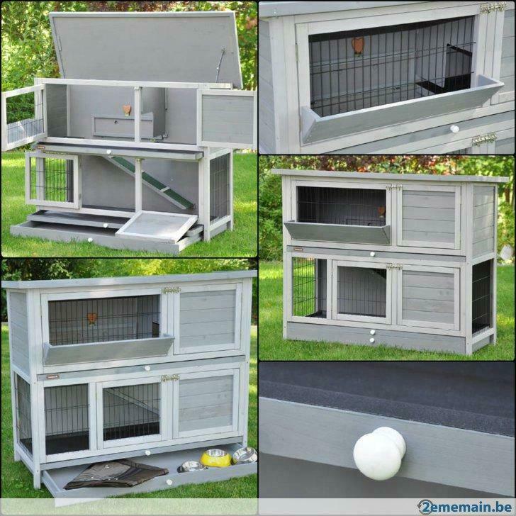 Clapier double XXL étage clapier elevage clapier lapin NEUF, Verzenden, Nieuw