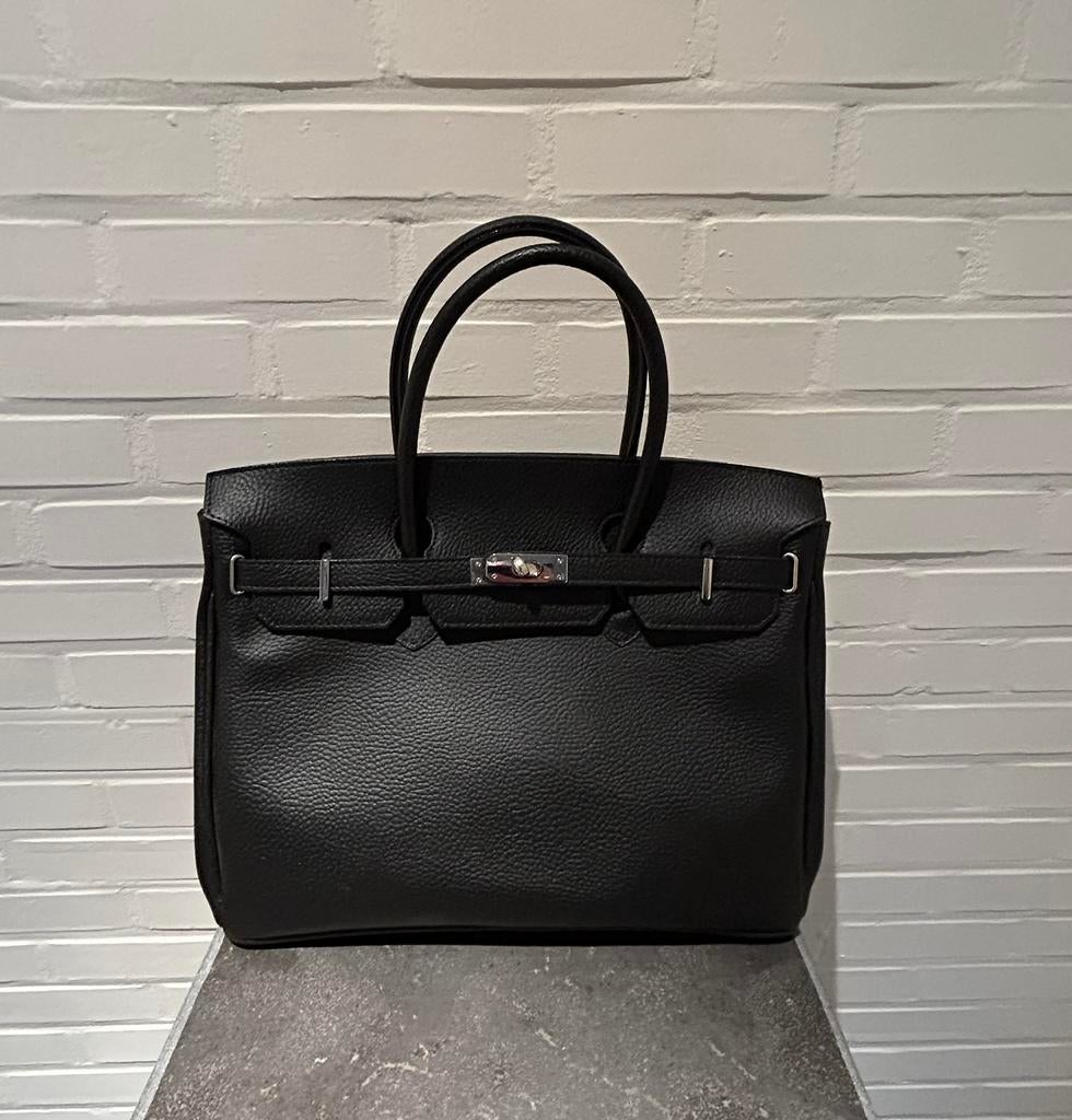 Handtas zwart - look a like designer bag, Ophalen, Zo goed als nieuw, Zwart, Handtas