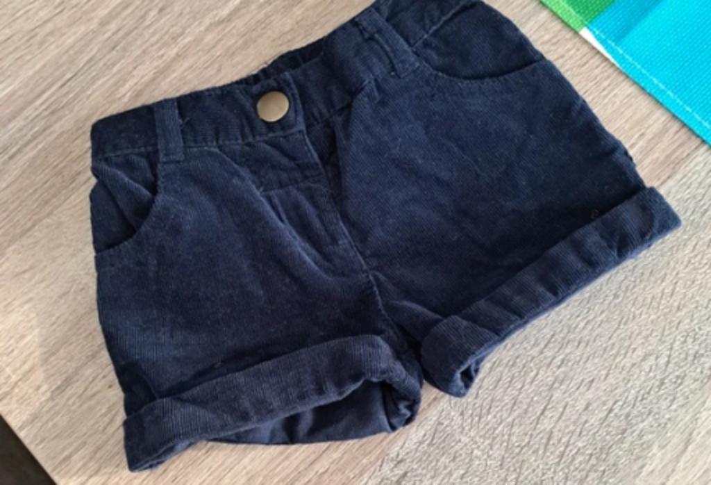 Early days donkerblauw shortje 3/6 maand, Kinderen en Baby's, Broekje, Meisje, Early Days, Ophalen of Verzenden