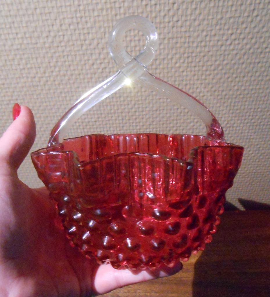 Schaaltje cranberry rood glas, Antiek en Kunst, Ophalen of Verzenden