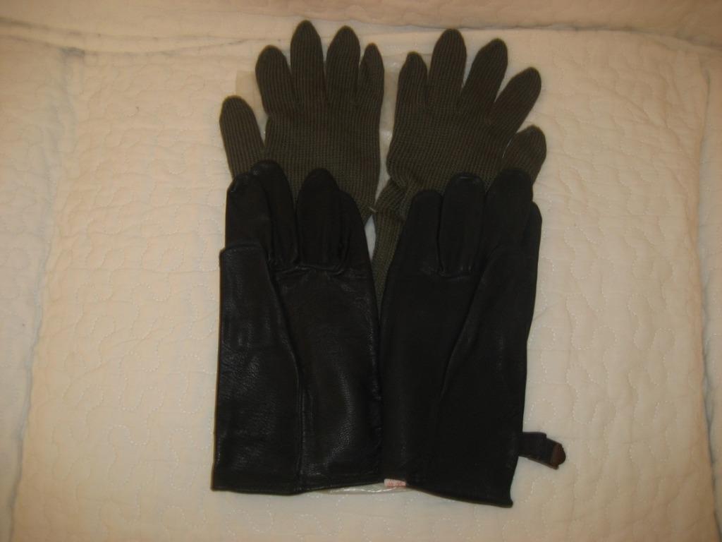 Paar handschoenen (wol + leder), Verzamelen, Ophalen of Verzenden, Landmacht, Kleding of Schoenen