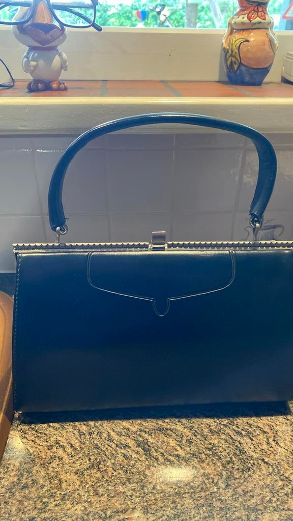 Vintage leren handtas, Enlèvement ou Envoi, Comme neuf