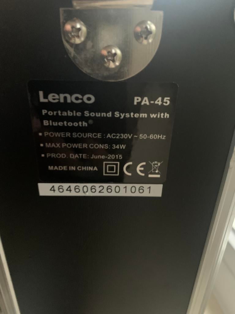 Enceinte Bluetooth Lenco PA 45, Enlèvement, Comme neuf