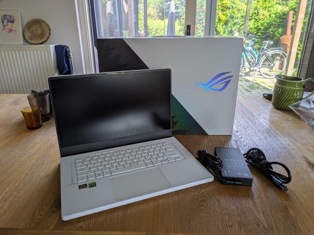 Asus ROG zephyrus G15 GA503RM, gaming laptop, wit, azerty, Ophalen, Zo goed als nieuw