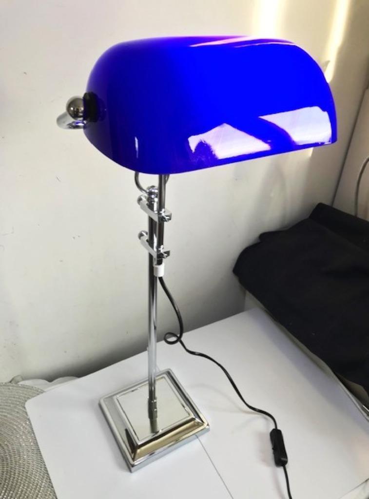Lampe Bureau Banquier Argent bleu Neuf!63 cm✨😍😎💑🎁🤗👌, Enlèvement ou Envoi, Neuf, Classic