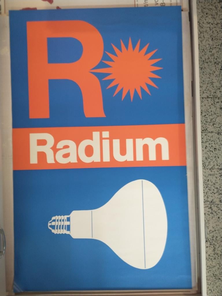 Grote affiche Radium, Ophalen of Verzenden, Gebruikt