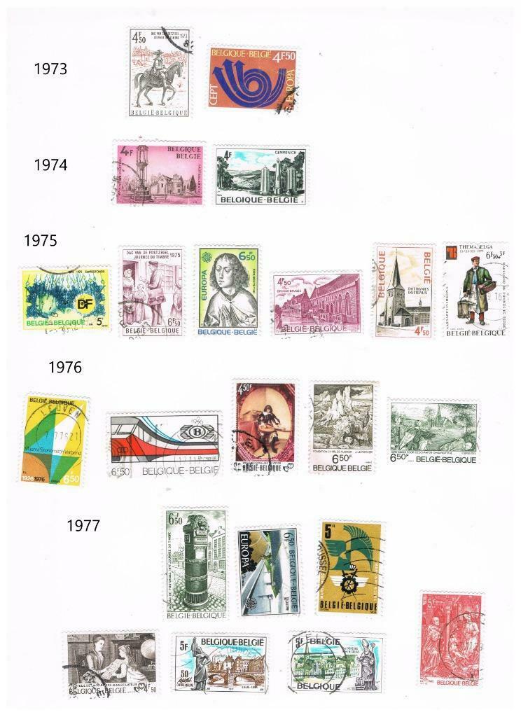 Postzegels Belgie 1973 tot 1980, Enlèvement ou Envoi, Europe