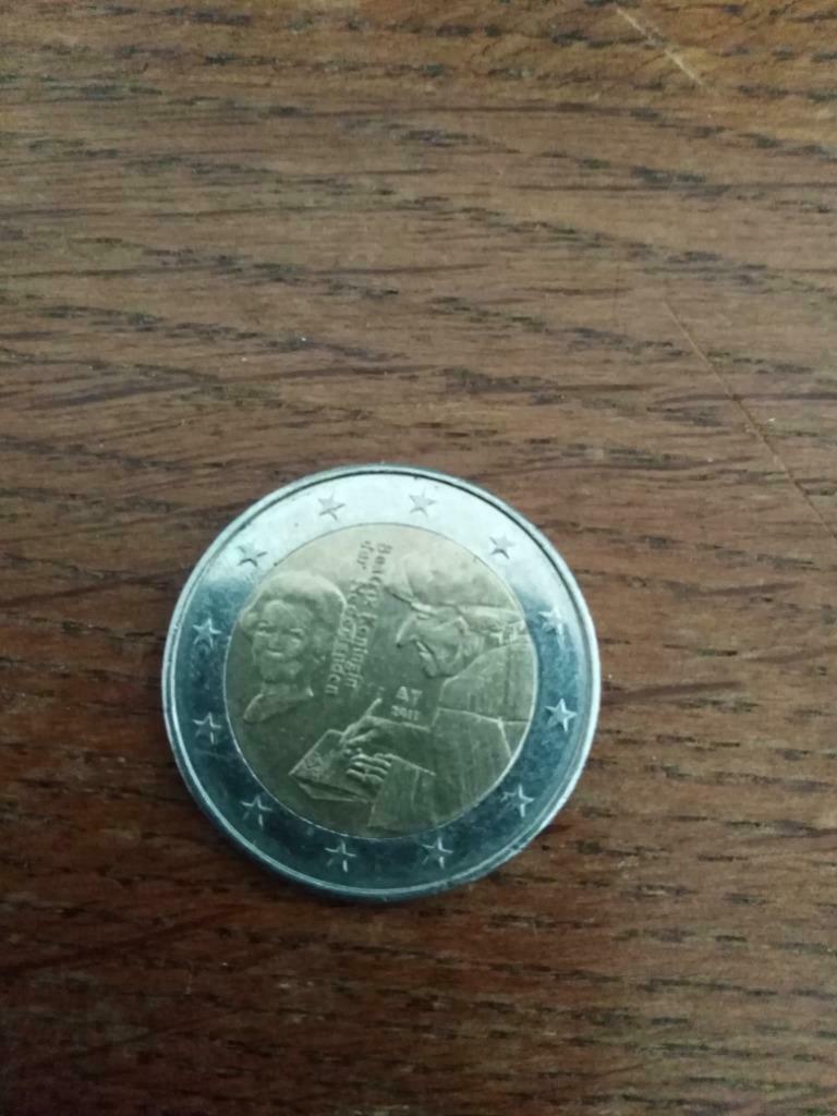 2 euro herdenkingsmunt Nederland Beatrix Erasmus 2011, Ophalen of Verzenden, Overige landen, 2 euro, Losse munt
