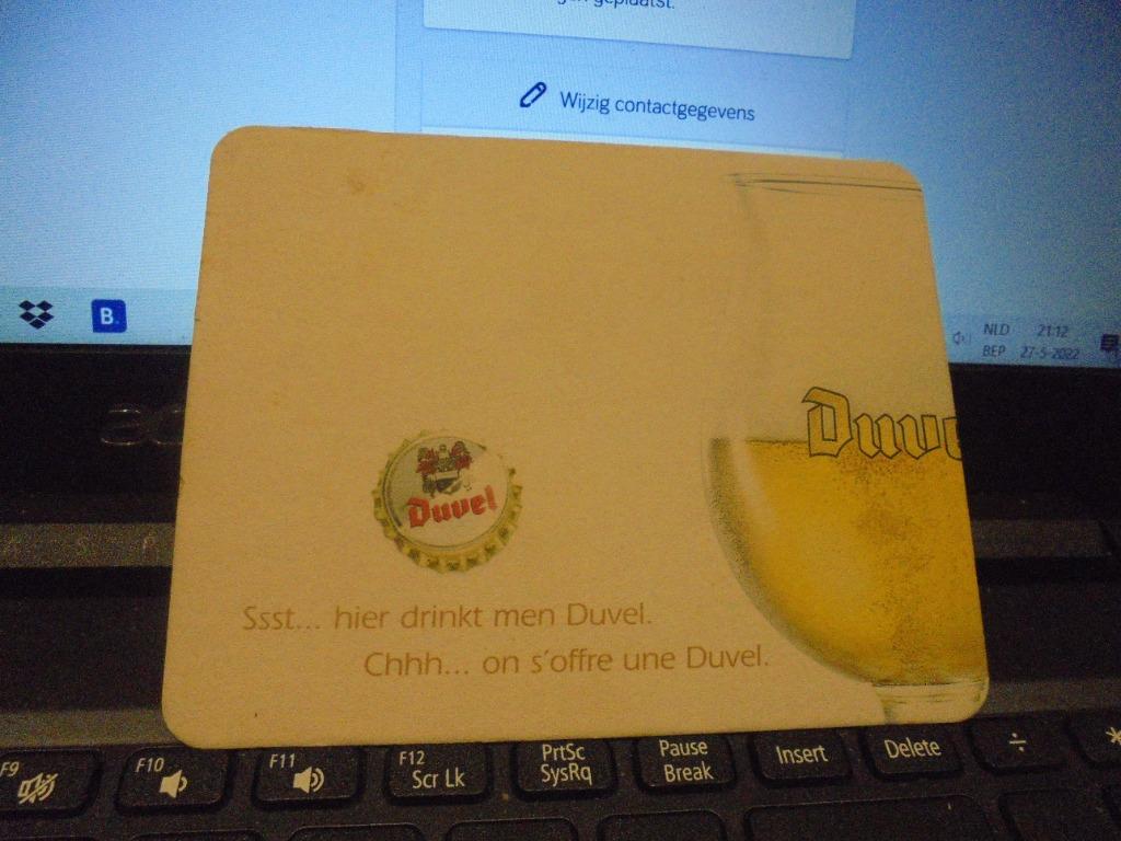 Duvel, Ophalen of Verzenden, Zo goed als nieuw, Viltje(s), Duvel
